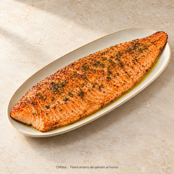 Filete entero de salmón al horno 250 g