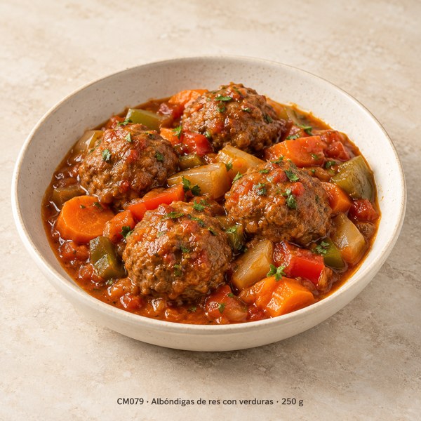 Albóndigas de res con verduras 500 g