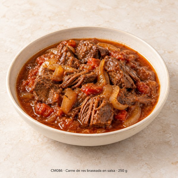 Carne de res braseada en salsa 500 g