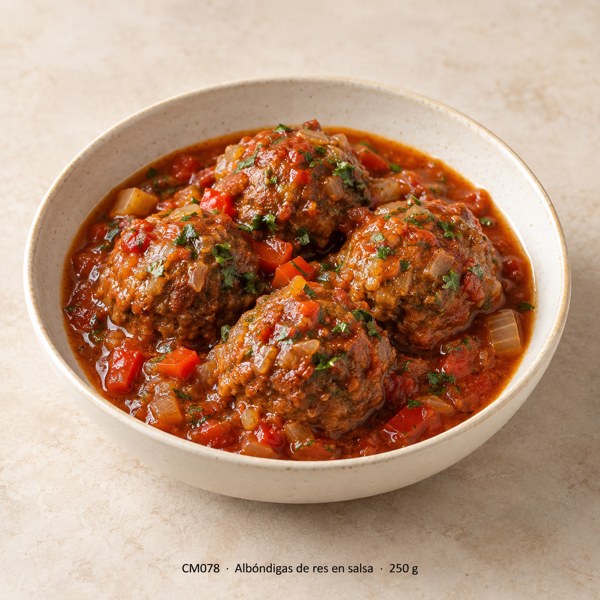 Albóndigas de res en salsa 1 kg