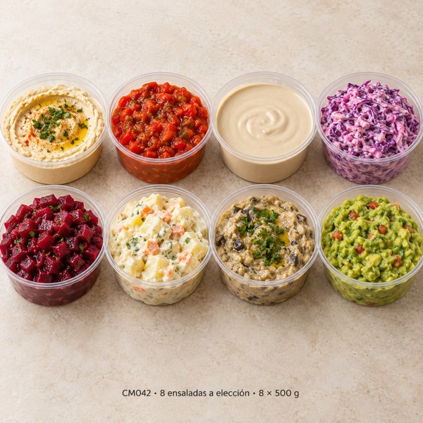 8 ensaladas a elección (500 g c/u)
