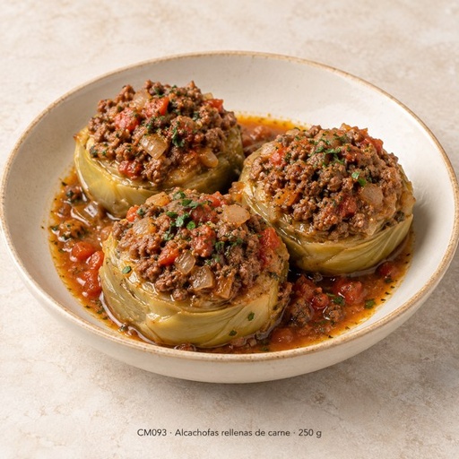 [CM093-500] Alcachofas rellenas de carne 500 g