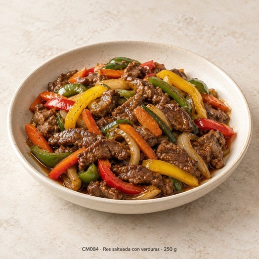 [CM084-250] Res salteada con verduras 250 g