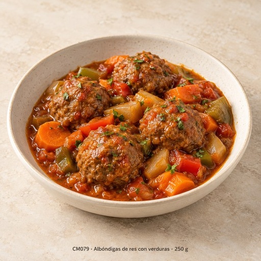 [CM079-1000] Albóndigas de res con verduras 1 kg