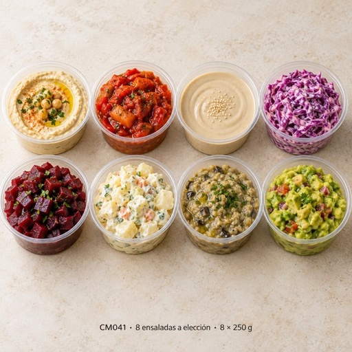 [CM041] 8 ensaladas a elección (250 g c/u)