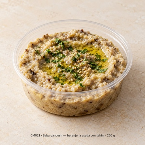 [CM021] Baba ganoush — berenjena asada con tahini 250 g